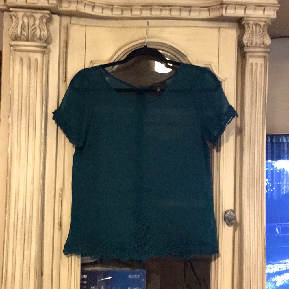 Sheer Teal Blouse